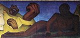 Diego Rivera Canvas Paintings - Detroit Industry II